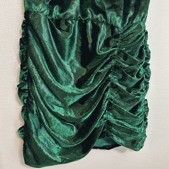 Ramy Brook Gracie Keyhole Ruched Glitter Mini Dress - Picture 3 of 7